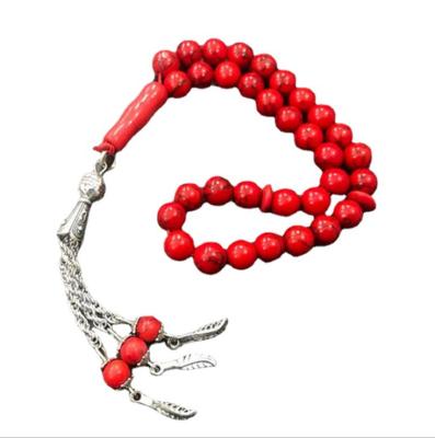 China 487805 33 Cheap Environmental Friendly Muslim Prayer Rondelle Beads For Prayer Resin Agate Stone Rosary Bracelet Arab Prayer Beads for sale