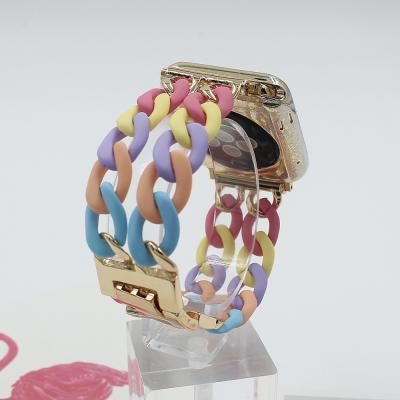 China Fashion Jewelry Beads Rhinestone Bracelet Agate Stone Strap Bracelet Watch Band For Apple Watch iwatch 38mm 40mm 42mm 44mm Series 5 6 for sale