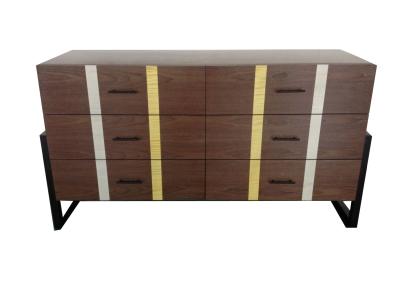 China 6-drawer metal base wooden dresser for hotel bedroom furniture,hospitality casegoods for sale