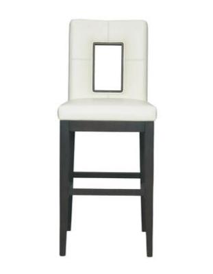 China American styleSolid wood frame white pu/leather upholstery wooden barstool for sale