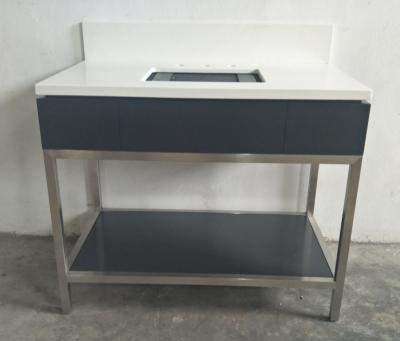 China 304# polished finish stainless steel metal hotel bathroom vanity cabinet /bathroom cabinet for sale