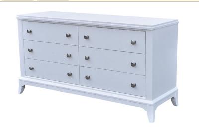 China 6-drawer white painted wooden dresser,console cabinet for hotel bedroom furniture,hospitality casegoods for sale