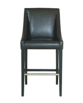 China Beech wood brown pu upholstery barstool/counter stool with metal bars,fashion wooden barstool for sale