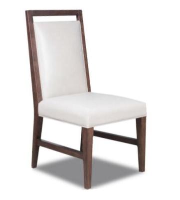 China Solid beech wood with White pu/leather upholstery dining chairs ,wooden arm chair,side chair for dining rooms for sale