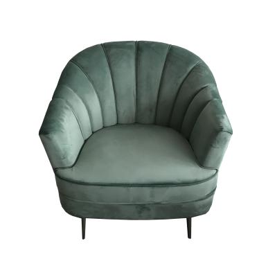 China Hot sale green velvet fabric sofa furniture,wedding event rental furniture 1-seater sofa,living room sofa for sale