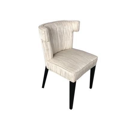 China French Style new design classic white dining chair with linen fabric chair dining for sale