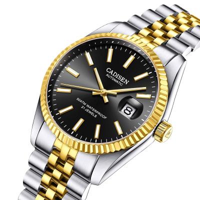 China Classic Stainless Steel Automatic Mechanical Back Watch Water Resistant Watches Waterproof Date Watch for sale