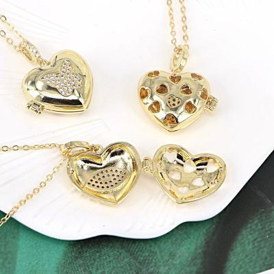 China Best Selling Vintage Heart Necklace Stainless Steel Heart Necklace Gold Heart Pendant Necklace for sale