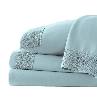 China Hot Selling Exquisite Folded Lace Sheet Set 4 Piece Set for sale