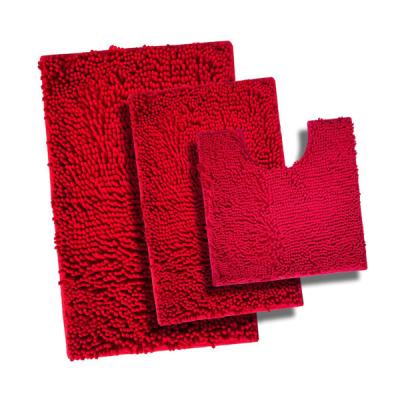 China Extra Soft Viable and Absorbent Shaggy Rugs Bath Mat, Red for sale