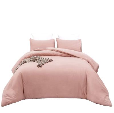 China Folded Blush Pink Comforter Set Queen Womens Blush Bedding Comforter Sets for sale