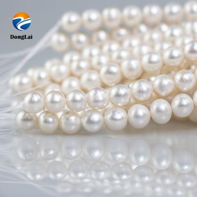 China Custom Loose Cultured Pearl 6-7mm AAA Freshwater Quality Freshwater Pearl Necklace Around Strand Jewelry for sale