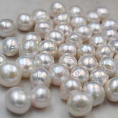 China Natural Special Shape DIY Freshwater White Baroque Freshwater Pearl 12mm Luminous Light Weight Loose Beads for sale