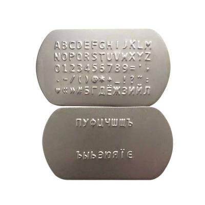 China China Custom Personalized Embossed Stainless Steel / Aluminum Military Dogtag for sale