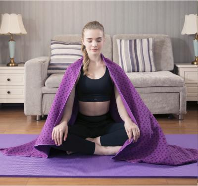 China Hot Selling High Quality Compressed Exercising Cotton Bamboo Yoga Towel Set for sale