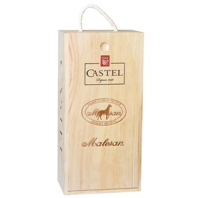 China Sustainable wooden wine box for auchentoshan classic with customized logo and color from china factory for sale