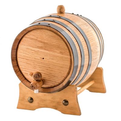 China Eco - Friendly Custom Wooden Beer Barrel Oak Whiskey Barrels Stand Up Wine Barrel for sale