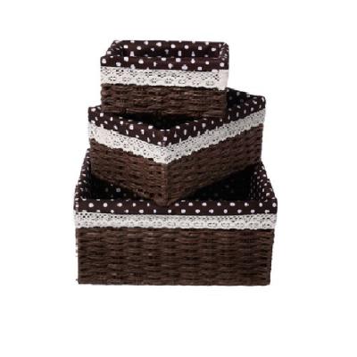 China Minimalist Wholesale Paper Basket Customized Rope Storage Paper Basket for sale