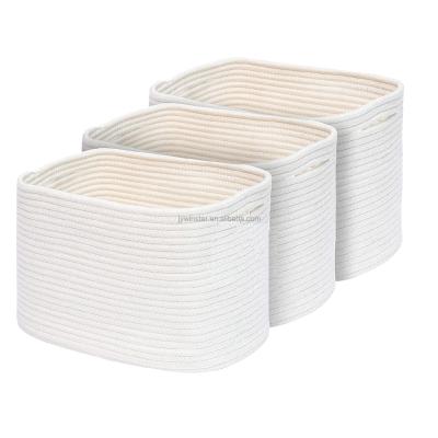 China Large Folding Laundry Cotton Rope Basket, Storage Baskets for Nursery, Laundry, Toy and Blanket for sale