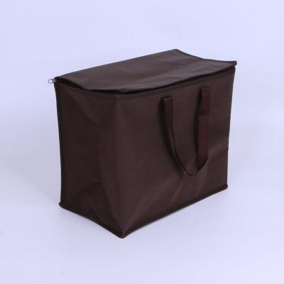 China Customization Wholesale Convenient Black No Print Insulated Non Woven Cooler Bag for sale