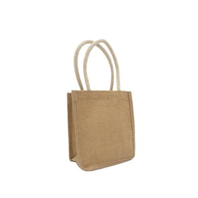 China Custom Jute Recycled Tote Bag, Jute Bag, Wholesale Reusable Jute Fashion Shopping Bag for sale