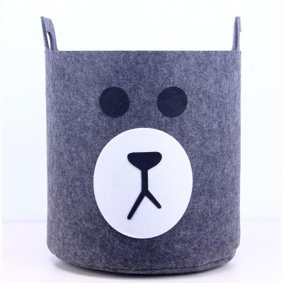 China 100% Eco-friendly Wholesales HOME Use Large Cute Cartoons Printing Felt Storage Bag for sale