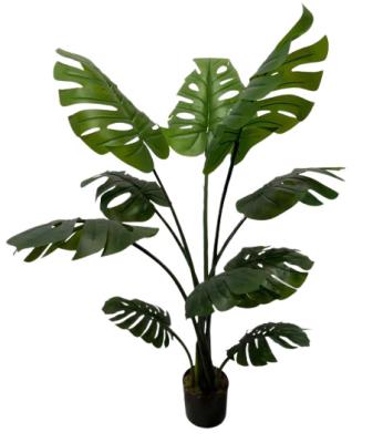 China 120/150/180Cm Environmentally Friendly Faux Monstera Plant Grow Leaves Indoor Plant Potted Artificial Turtle Leaf for sale