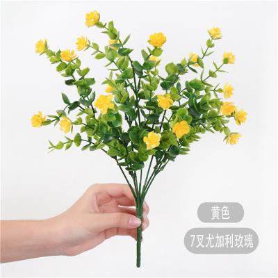 China 30cm Artificial Flower Wall Environmental Friendly Faux Plants Small Plastic Plants For Decoration for sale