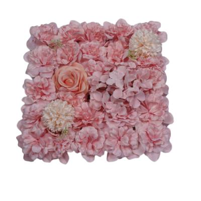 China Environmental Friendly 30cm Pink Artificial Flower Wall Panels Wall Panels For Home Decor for sale