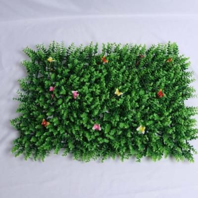 China Environmental Friendly Plastic Artificial Green Grass Wall Panel Wall Decor for sale