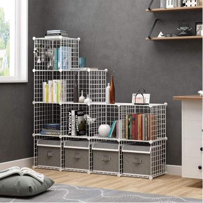 China Metal Wire Cube Storage Viable Cubes Buries Cube Cabinet Organizer Stackable Storage Bins DIY Storage Rack for sale