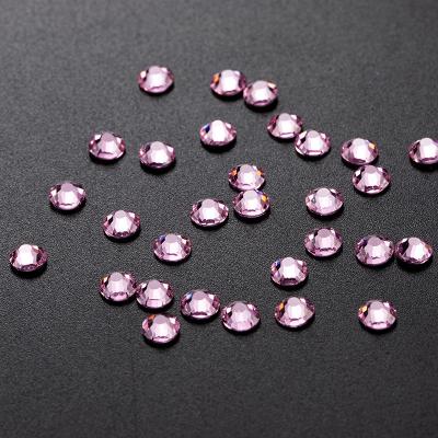 China Flatback SD/star diamond ss16 light amethyst design wholesale accept custom pattern light led bulb iron on rhinestone transfers for shoes for sale