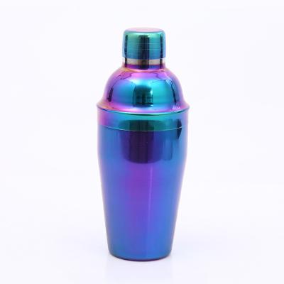 China Bar/Hotel Cocktailshaker 550ml High Quality Stainless Steel 28oz Cocktail Shaker Rain Bows Custom Cocktail Shakers for sale