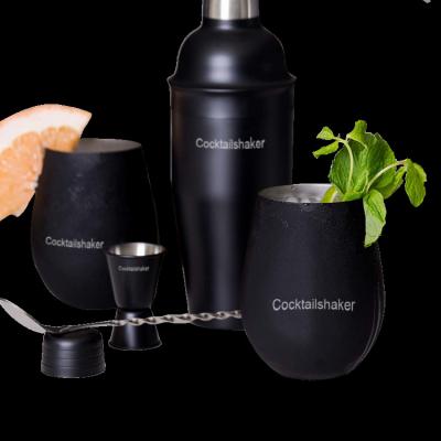 China 2020 Black Cocktailshaker BS-55S 550ml Stainless Steel Cocktail Shaker Viable 201 New Product Ideas 10PCS Kit Wine Set Bartender for sale