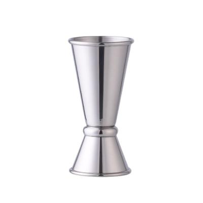 China Viable Cocktail Jigger Cusom Stainless Steel Measuring Double Pulled Rose Gold Bar Cocktail Handle Jigger Alcohol Messy Person Cup Ounce for sale