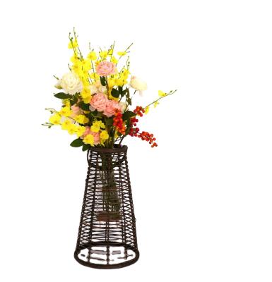 China Europe Rattan Flower Plant Pot Holder Cande Lantern for sale