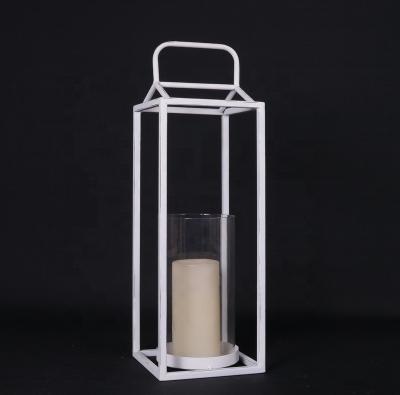 China Metal Lantern Candle Holder Lantern Decoration Minimalist Metal Lantern for sale