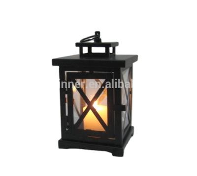 China Home Decoration Black Metal Lantern Candle Lantern Black Decoration Metal Lantern for sale