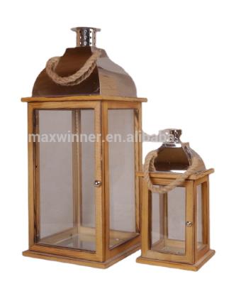 China Minimalist wooden lantern wedding for home decorative wooden lantern deco wooden lantern for sale