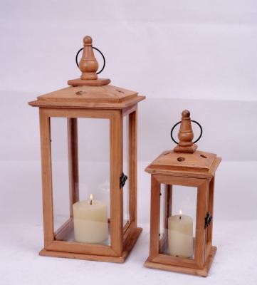 China Minimalist Wooden Lanterns Wedding Decorative Lantern Candle Holder Wood Lantern for sale