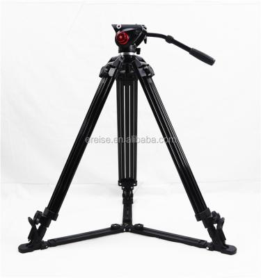 China Ereise 1.8M Professional Black Video Camera with Liquid Head Aluminum Video Tripod for sale