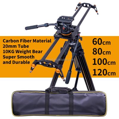 China Carbon fiber video camera slider 10kg bear travel slider cart track dslr rail for videographer TS-060/80/100/120 for sale