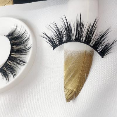 China Wholesale D Natural Soft Curl In All Eyelash Natural Faux Mink Russian Stripe Lashes Deep Tresluces Lashes for sale