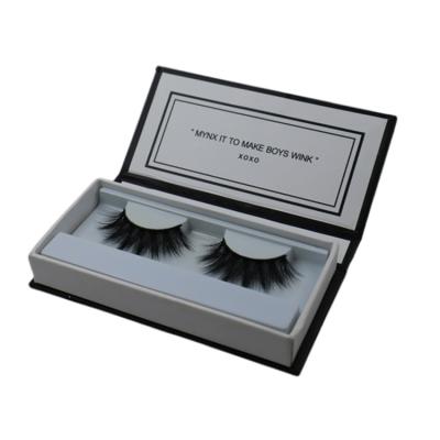 China Long Real Natural Mink Lashes Private Label Fake Full 3D Mink Eyelash Tape With Custom Lick Packaging for sale