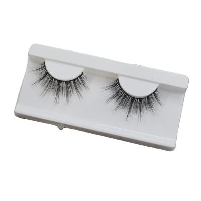 China Natural soft faux 3d natural look mink lashes top korean pbt eyelashes factory wholesale with private logo for sale