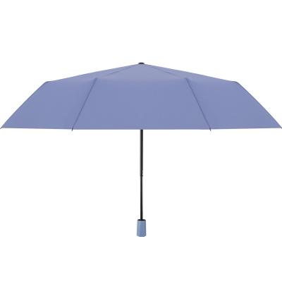 China Modern High Quality 3 Folding Umbrella Portable Outdoor UV Proof And Waterproof Rain Umbrella Solid Lady Umbrella for sale