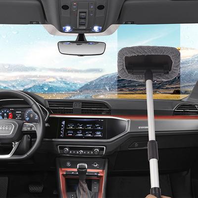 China Stocked Wholesale Car Window Cleaner Brush Kit Telescopic Handle Windshield Wiper Microfiber Brush Auto Cleaning Wash Tool for sale