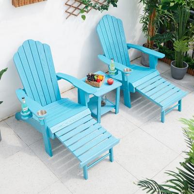 China All Weather Use Blue Vangarden Wood Composite Outdoor White Plastic Wood Tables And Chairs for sale