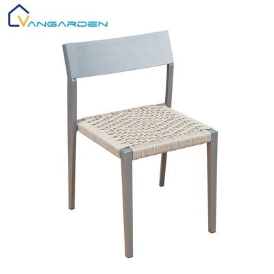 China Vangarden Furniture Waterproof Outdoor Modern Metal Rope Garden Outdoor Dining Chair for sale