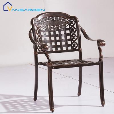 China Waterproof Outdoor Antique Metal Frame Chair Outdoor Patio Furniture Restaurant Funiture With 4 Seaters for sale